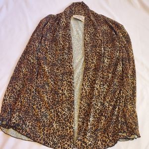 Vintage Timeless Tickets Crimped Leopard Cardigan